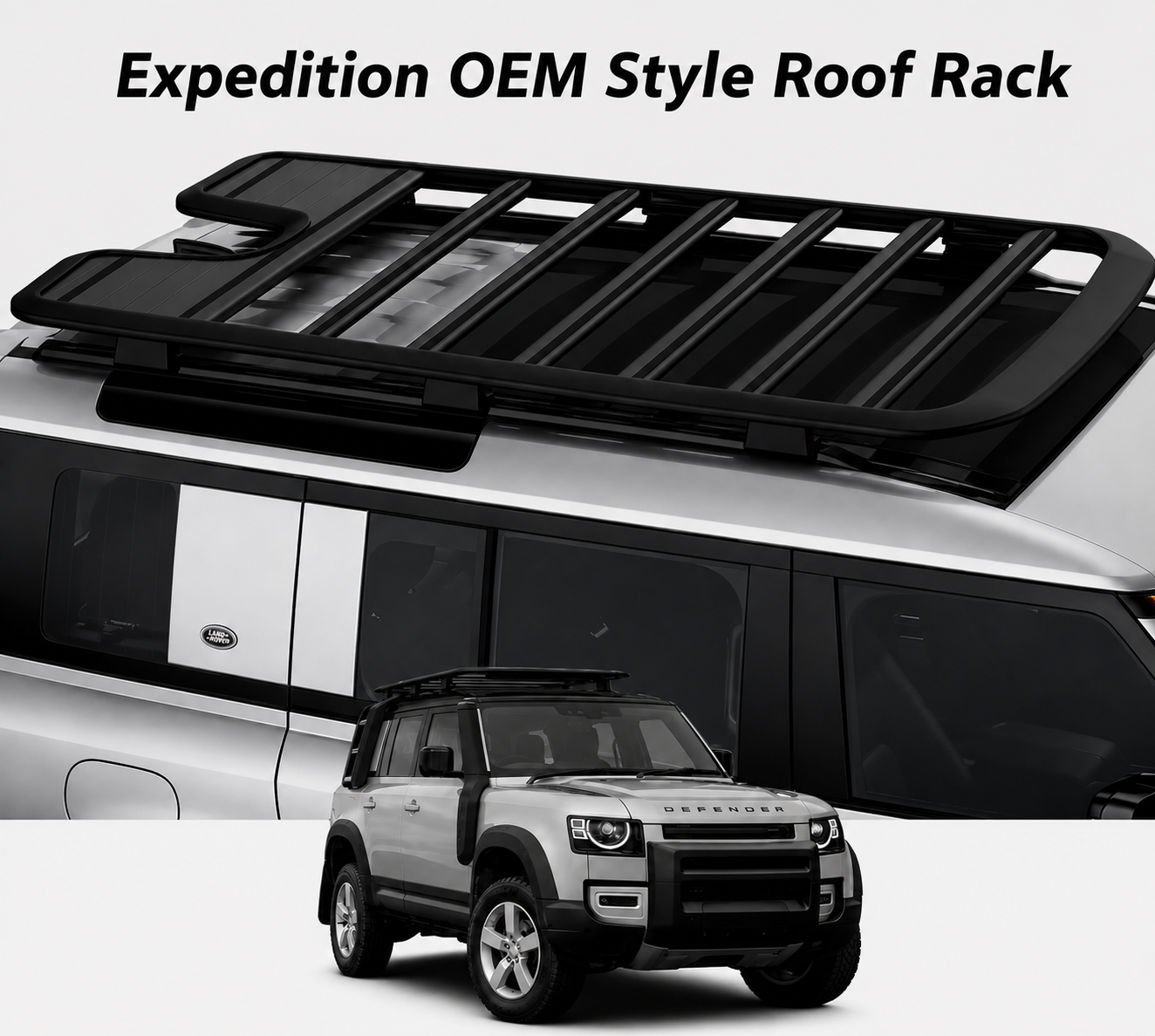 Expedition Roof Rack – Suits Defender 110 - OEM Style - All Black