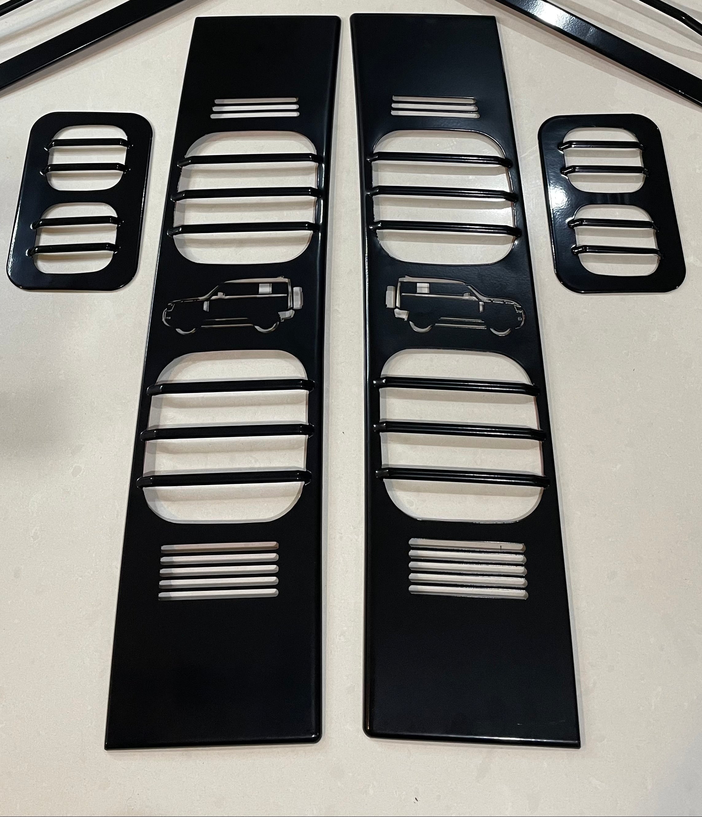Tail Light Grille Set – 4 Piece Black