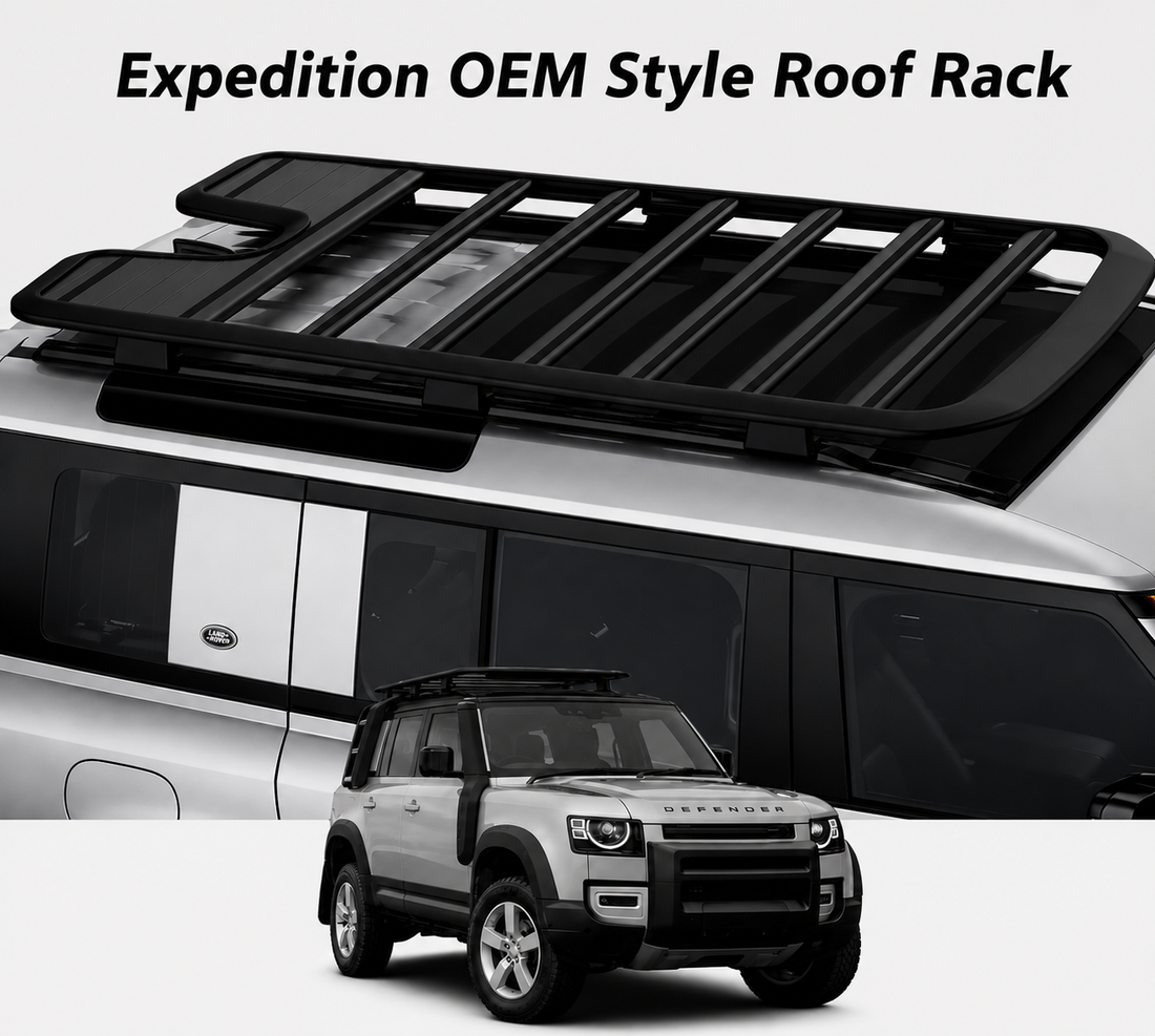 Expedition Roof Rack – Suits Defender 110 - All Black