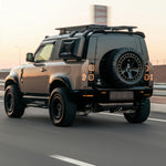 Black Side Steps –  Alloy Running Boards - Suits Defender 90