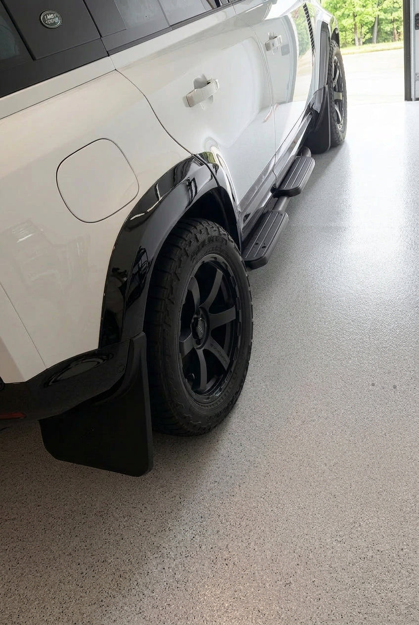 Wide Wheel Arch Flares – Gloss or Matte Black - Suits Defender 110