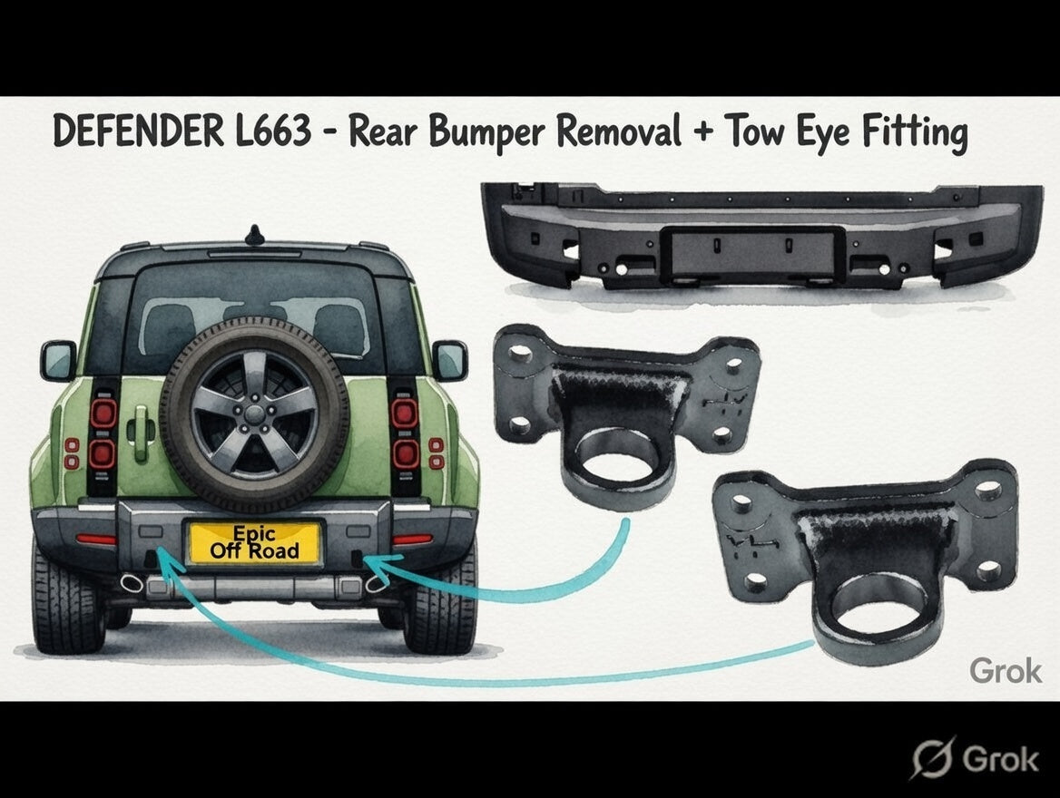 2 Piece Recovery Hooks – Suits Defender 90 / 110 / 130