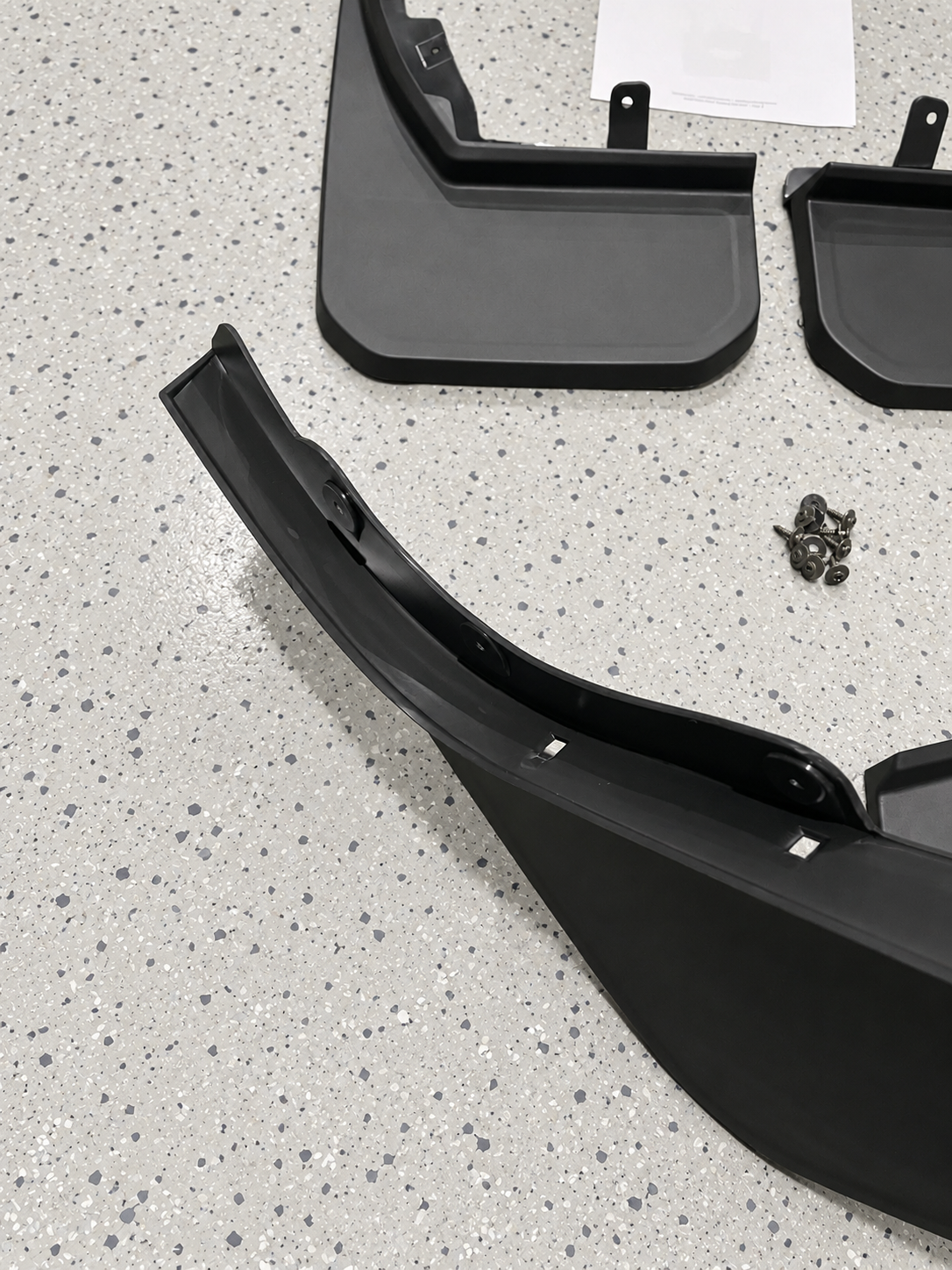 Mud Flaps - No Drill Wide Mud Flap Kit - Black (4pc) - Suits Defender 90 & 110 | Aftermarket