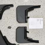 Mud Flaps - No Drill Wide Mud Flap Kit - Black (4pc) - Suits Defender 90 & 110 | Aftermarket
