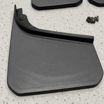 Mud Flaps - No Drill Wide Mud Flap Kit - Black (4pc) - Suits Defender 90 & 110 | Aftermarket