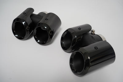 Exhaust Pipe Tips (Black) for Petrol Defender