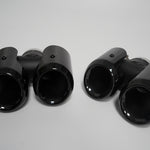 Exhaust Pipe Tips (Black) - Suits Petrol Defender | Aftermarket