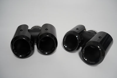 Exhaust Pipe Tips (Black) for Petrol Defender