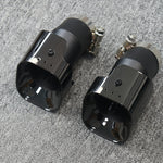 Exhaust Pipe Tips (Black) - Suits Diesel Defender | Aftermarket