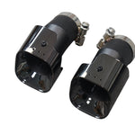 Exhaust Pipe Tips (Black) - Suits Diesel Defender | Aftermarket