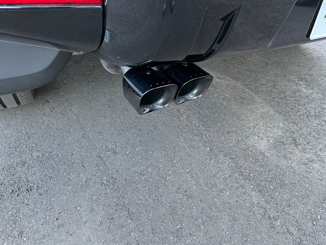 Exhaust Pipe Tips (Black) - Suits Diesel Defender | Aftermarket