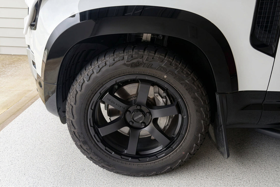 Wide Wheel Arch Flares – Gloss or Matte Black - Suits Defender 110