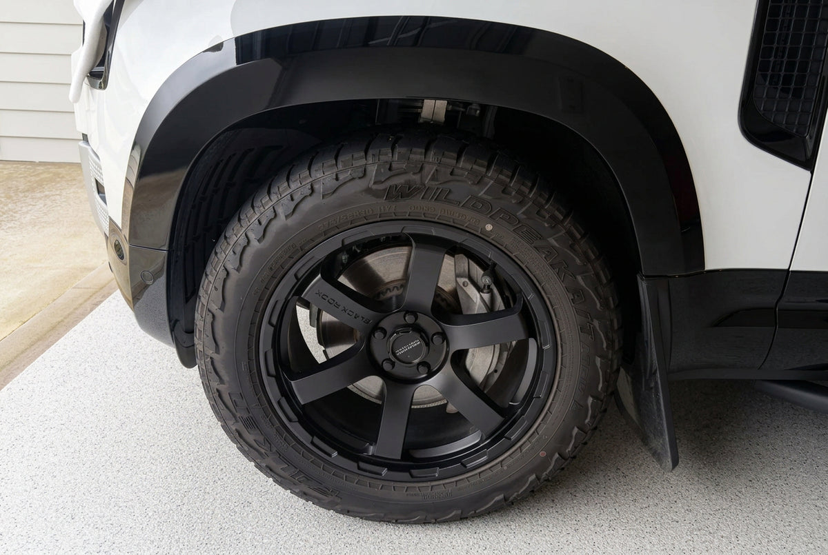 Wide Wheel Arch Flares – Gloss or Matte Black - Suits Defender 110