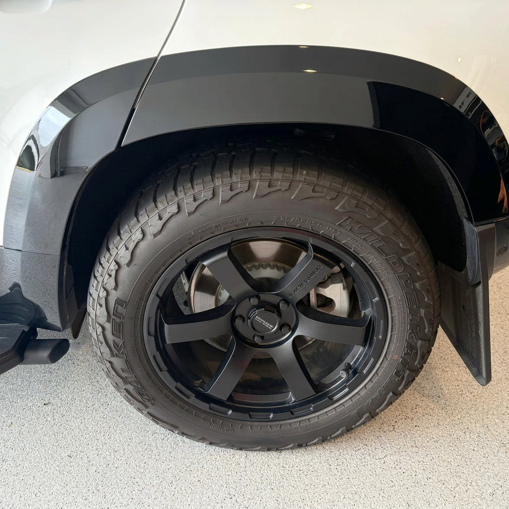 Wide Wheel Arch Flares – Gloss or Matte Black - Suits Defender 110