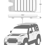 Expedition Roof Rack – Suits Defender 110 - All Black