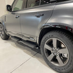 Black Side Steps – OEM Style Alloy Running Boards - Suits Defender 110/130