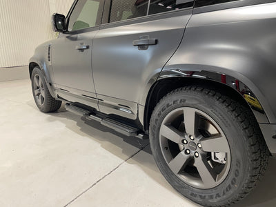 Black Side Steps – OEM Style Alloy Running Boards - Suits Defender 110/130