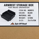Armrest Storage Box – Suits INEOS Grenadier & Quartermaster