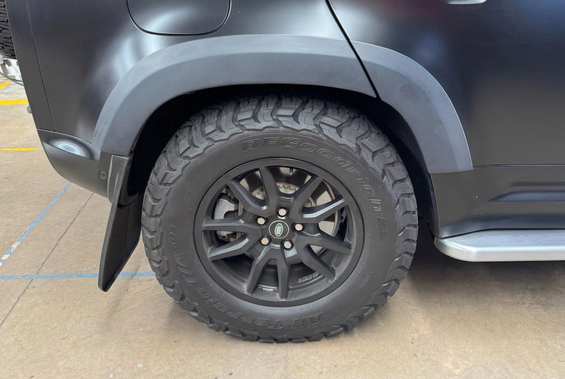 Wide Wheel Arch Flares – Gloss or Matte Black - Suits Defender 110
