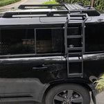 Low Profile Adjustable Roof Rack & Folding Ladder Combo – Suits Defender 110 L663 2020+