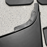 Mud Flaps - No Drill Wide Mud Flap Kit - Black (4pc) - Suits Defender 90 & 110 | Aftermarket