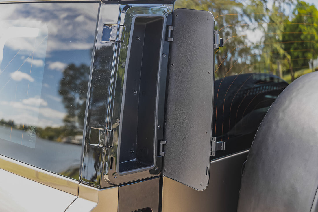 D-Pillar Tailgate Storage Boxes – Suits Defender 90 / 110 / 130