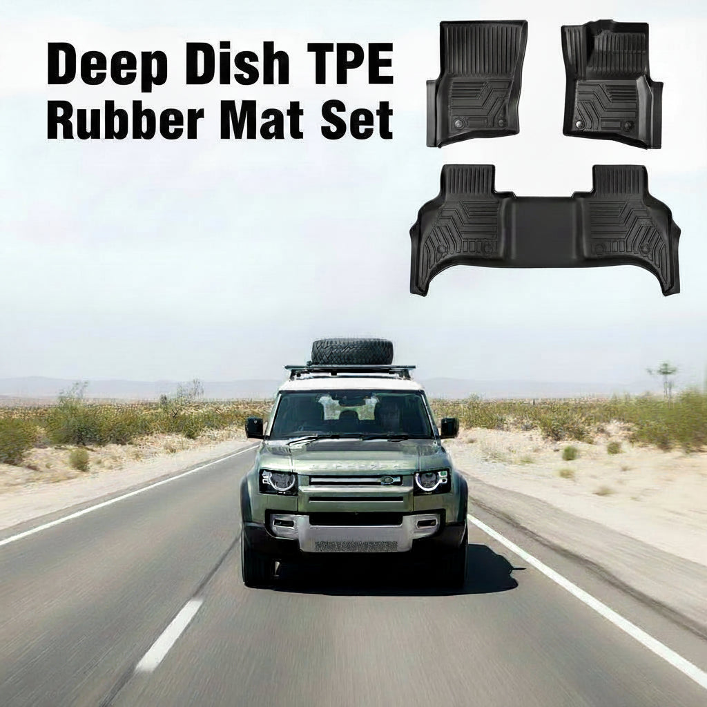 Deep Dish TPE Mat Set – Suits Defender 110 - Optional Carpet Insert