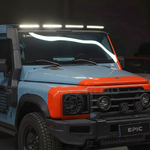 4 LED Roof Light Bar (Gloss Black) - Suits Grenadier / Quartermaster | Aftermarket
