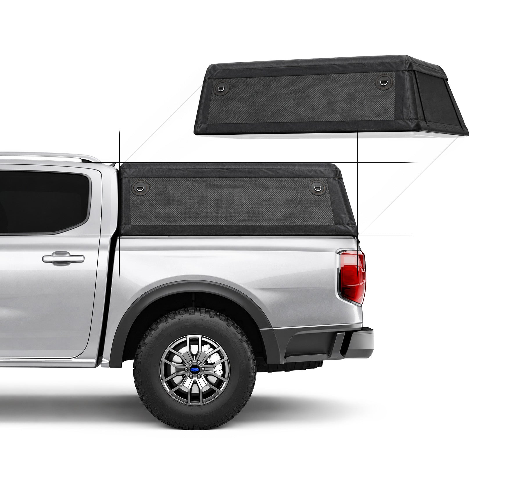 EPIC AirShell canopy lifting off a dual-cab ute