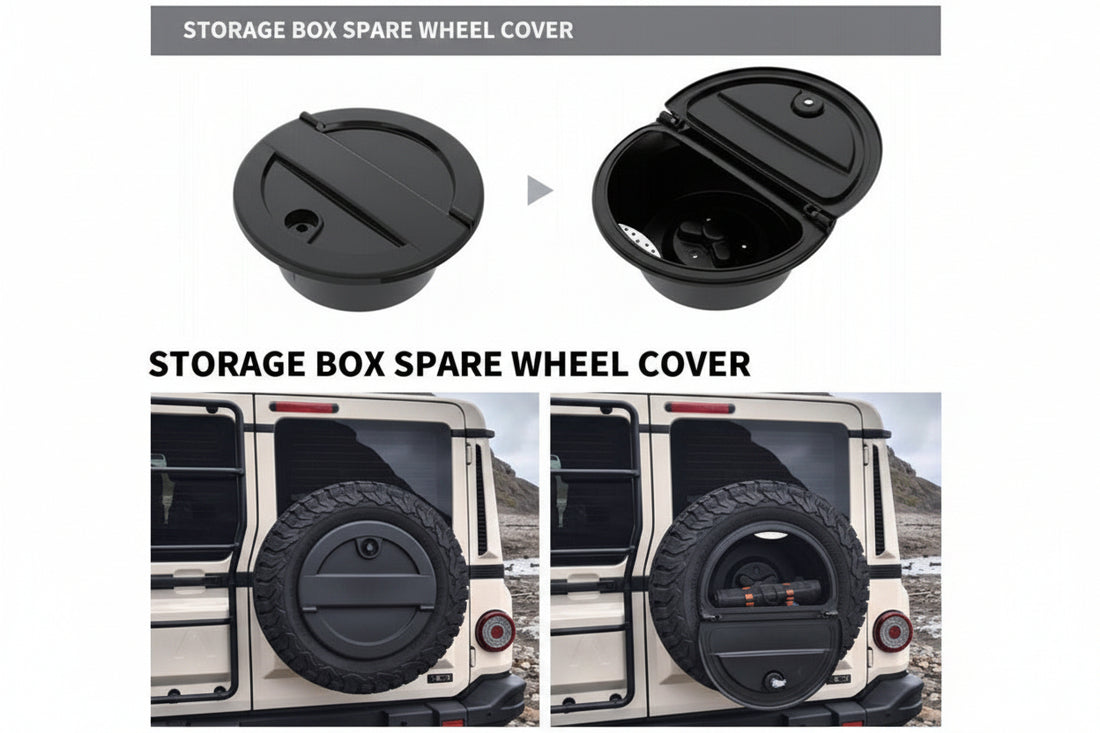 Spare Wheel Cover Storage Box (Black) - Suits INEOS Grenadier | Aftermarket