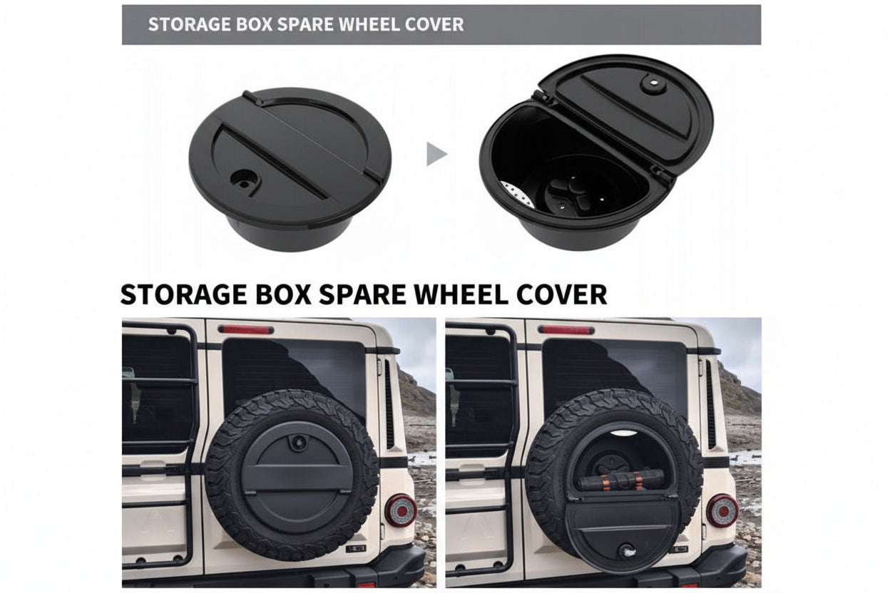 INEOS Grenadier Spare Wheel Cover Storage Box (Black)