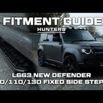 Black Side Steps – OEM Style Alloy Running Boards - Suits Defender 110/130
