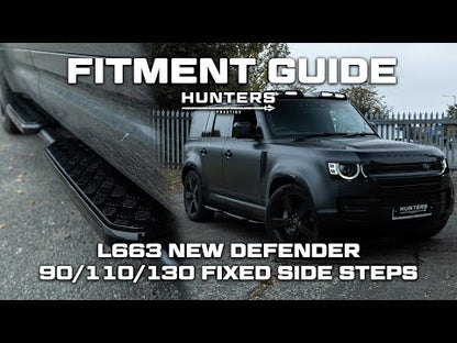 Defender 110/130 Side Steps (Black)