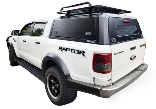 Ute with a fixed canopy blocking the tray