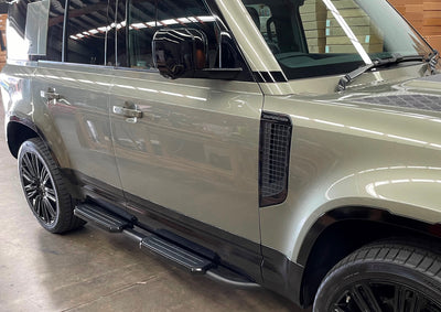 Alloy Fixed Side Steps - Black – Suits Defender 110 / 130