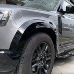 Black Side Steps –  Alloy Running Boards - Suits Defender 90