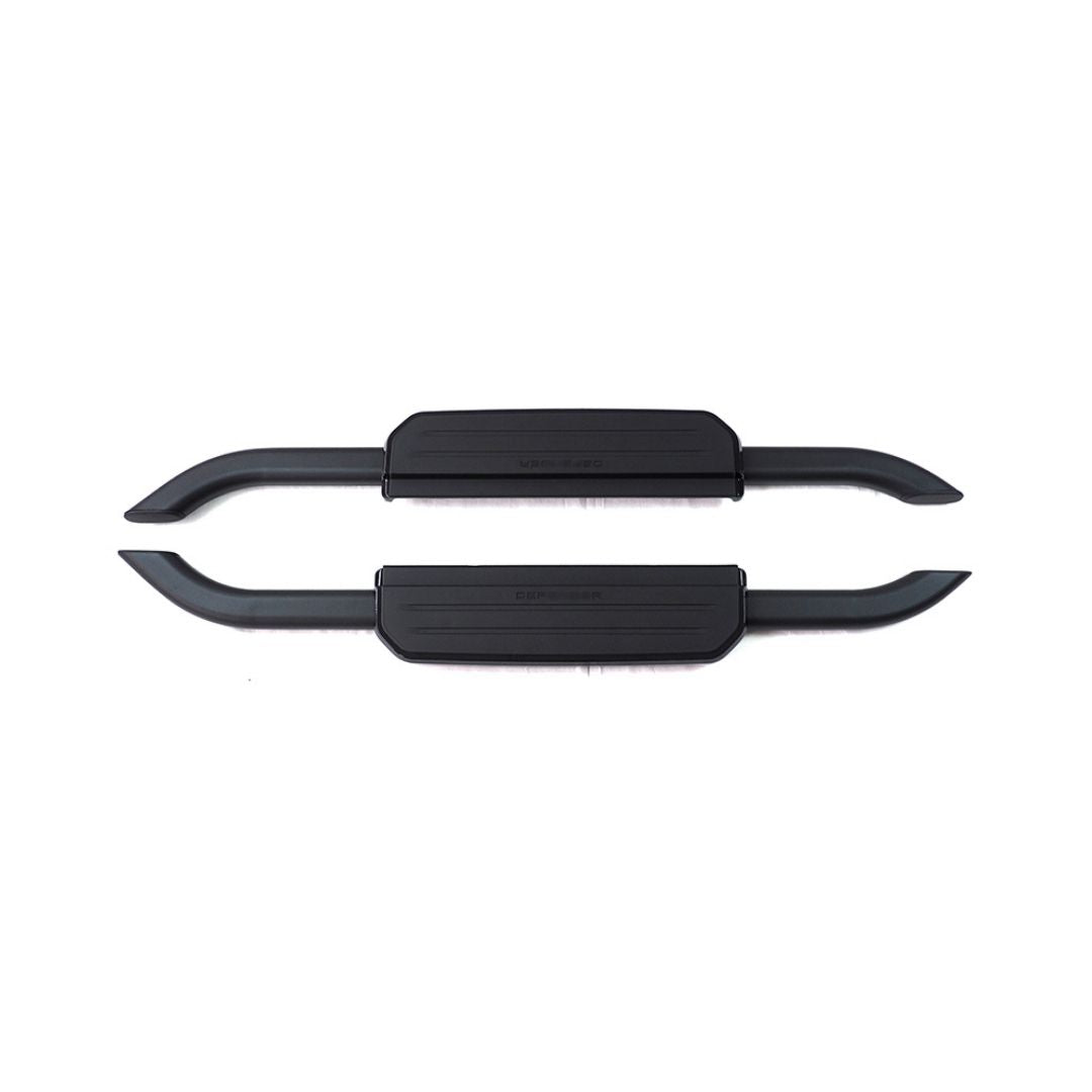 Black Side Steps –  Alloy Running Boards - Suits Defender 90
